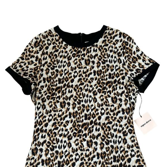NWT Superdown x REVOLVE Harper Leopard Print Mini Tee Dress Size Small NEW - Picture 4 of 15